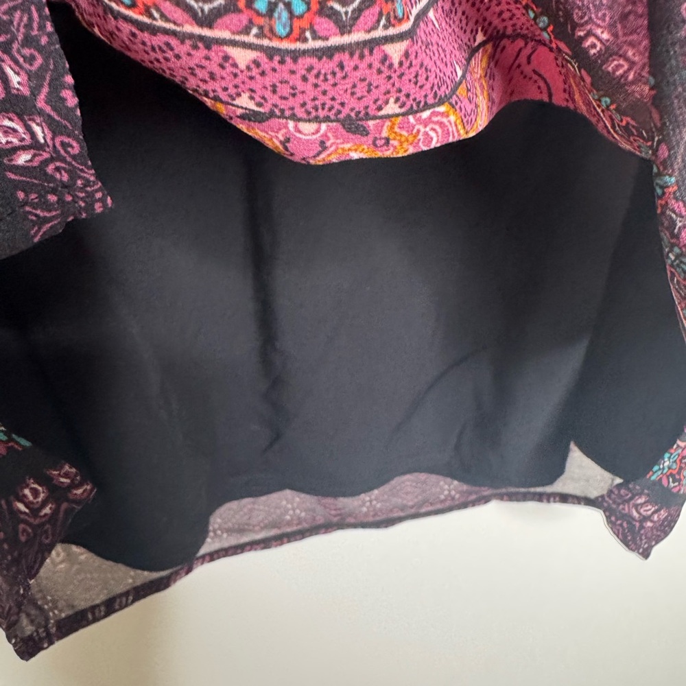 Maeve Meredith printed mini dress in maroon women's XS boho western hippie - Picture 9 of 10